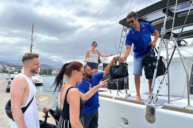 Ag. Nikolaos: Catamaran Trip with Sushi, Drinks, & Water Toys - Swimming, snorkeling, and the calm bay stop