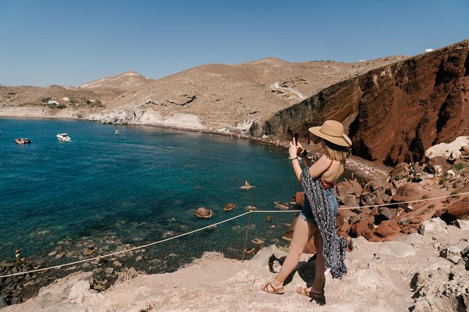 Archaeological Bus Tour To Akrotiri Excavations & Red Beach - Megalochori shows a quieter side of the island