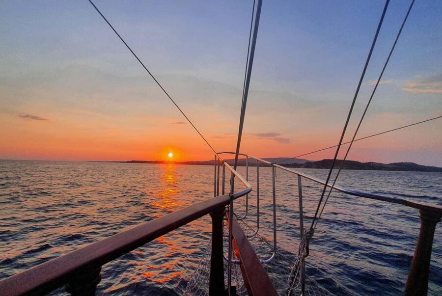 Argostoli: Sunset Cruise with Swim Stops, Dinner, and Wine - Price, timing, and what to bring