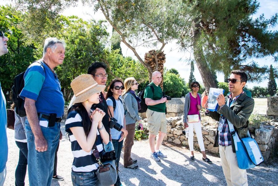 Athens: Acropolis, Parthenon & Acropolis Museum Guided Tour - The Odeon and sanctuary below the summit