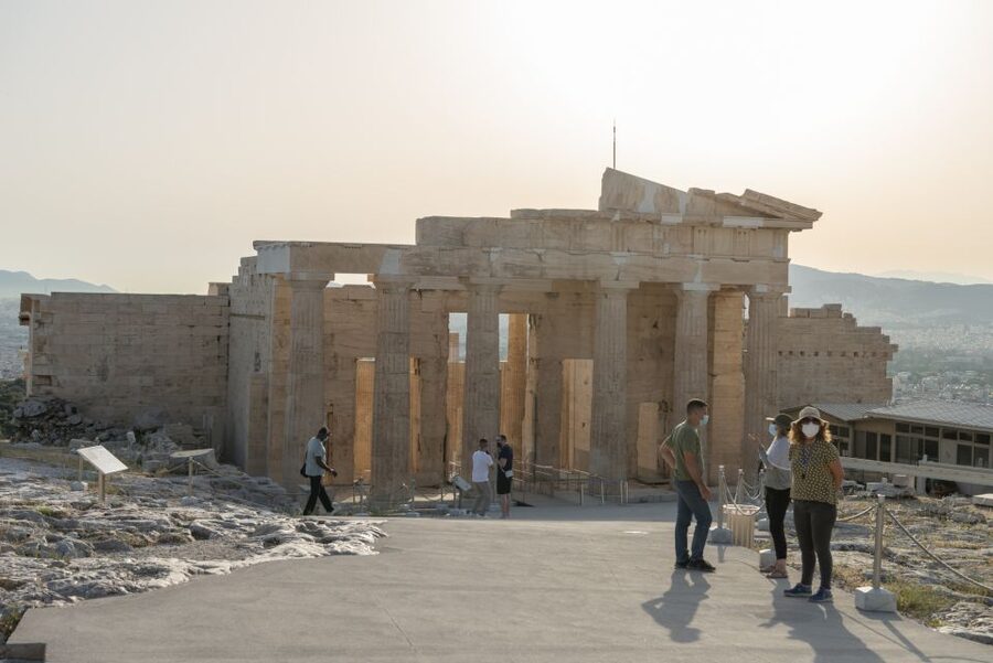 Athens: Acropolis & Plaka Neighborhood Private Walking Tour - Propylaea, the monumental entrance