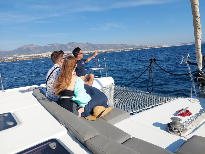 Athens: Catamaran Cruise with Fresh Lunch and Wine - The return sail and the best time to go