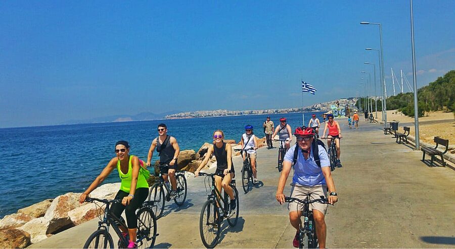 Athens: City & Sea Bike Tour - The SNFCC and modern Athens