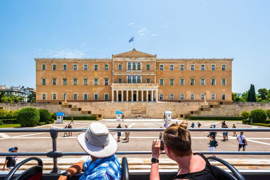 Athens: City Sightseeing Hop-On Hop-Off Bus Tour - The Athens route, from Syntagma to Omonia