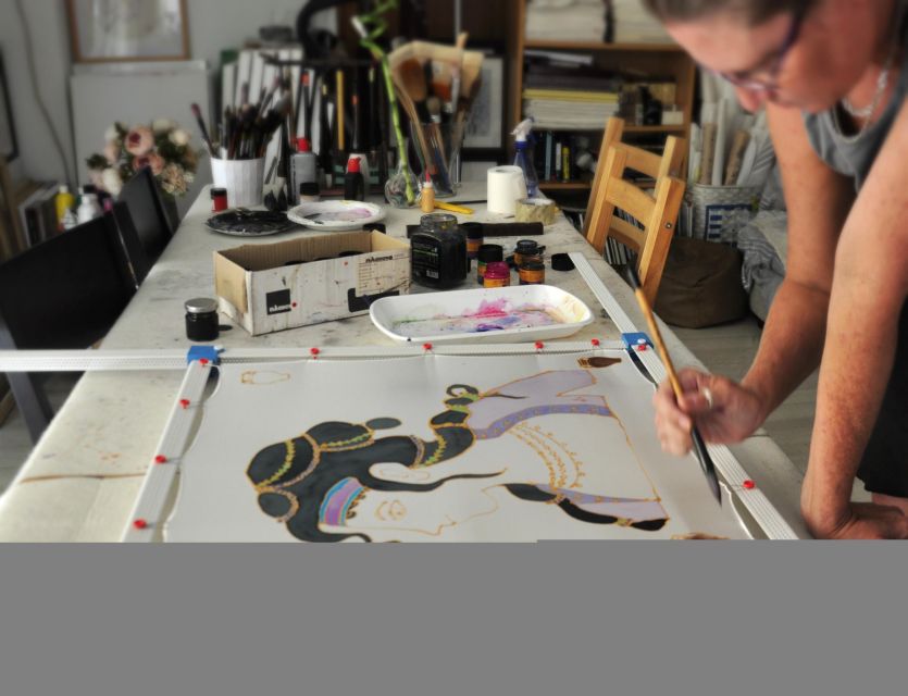 Athens: Create your own Greek Silk Scarf Souvenirs - What you learn about keeping the colors in place