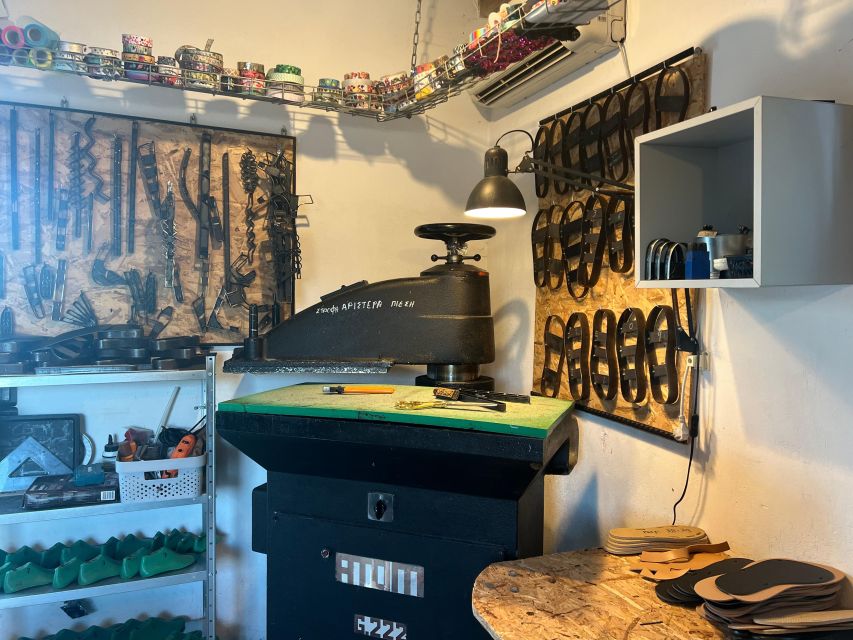 Athens: Make your own Leather Sandals Workshop - Cutting, pressing, and assembling your sandals
