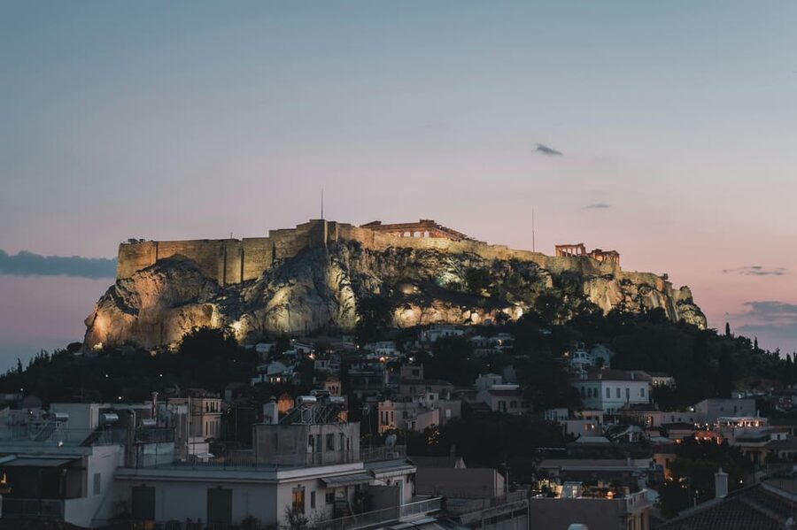 Athens: Night Walking Tour - The Gate of Athena and Monastiraki