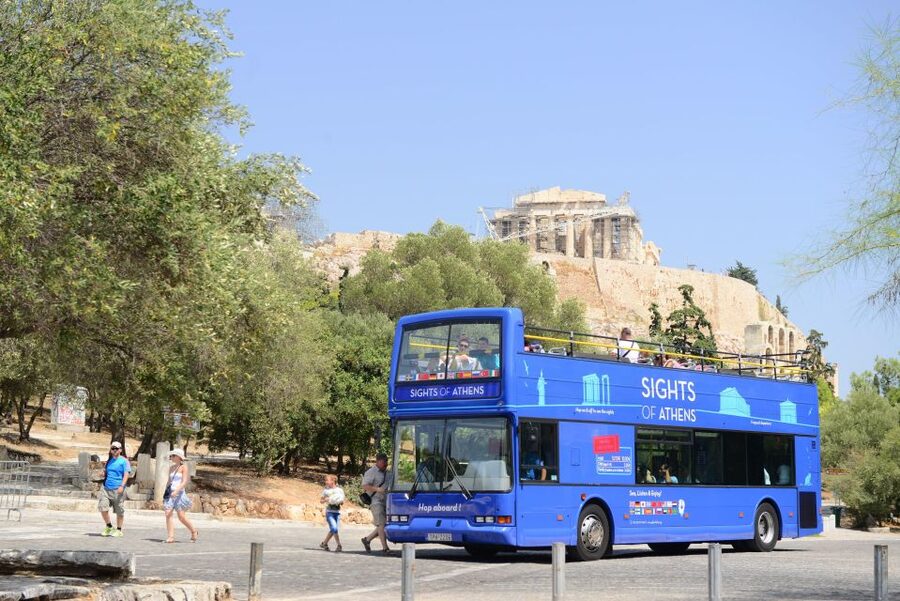 Athens, Piraeus, and Coastline: Blue Hop-On Hop-Off Bus - Yellow Line: from the city to Glyfada