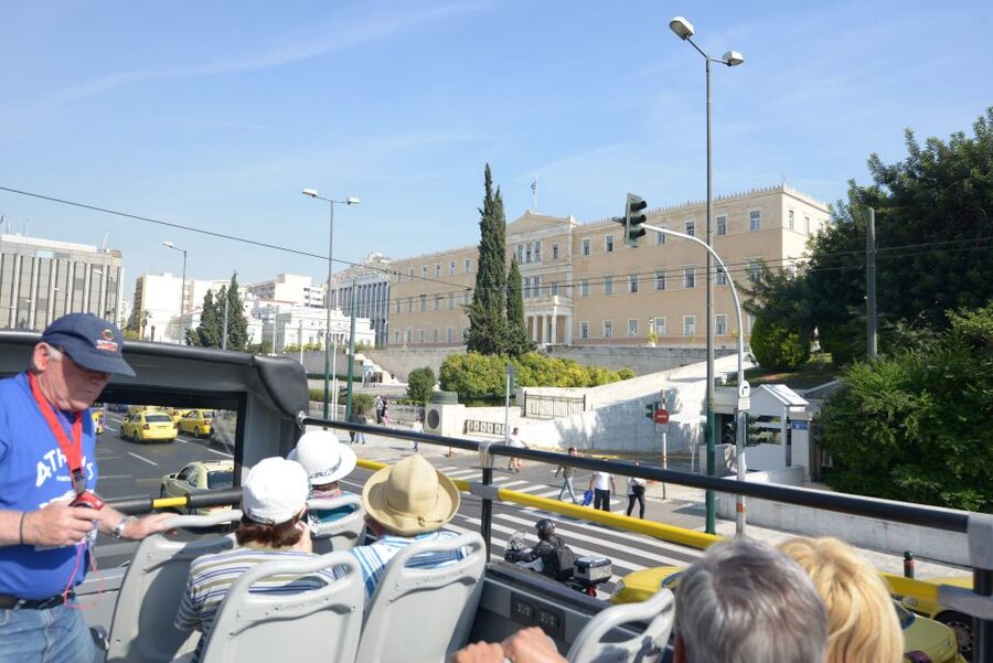 Athens, Piraeus, and Coastline: Blue Hop-On Hop-Off Bus - Audio commentary, Wi-Fi, and the ride itself