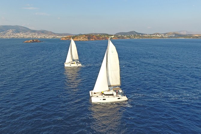 Athens Private Luxury Catamaran Cruise with Traditional Greek Meal and BBQ - Sailing Past the Athens Coast