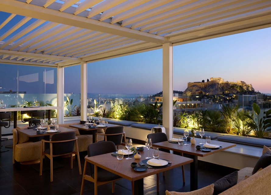 Athens: Rooftop Fine Dining at Whispers Restaurant - Three menus, three different dinner styles