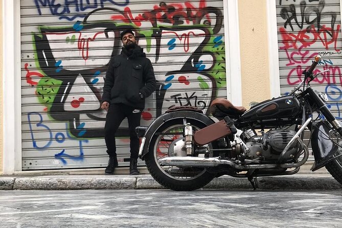 Athens street art tour - Metaxourgio and the famous Athens owl