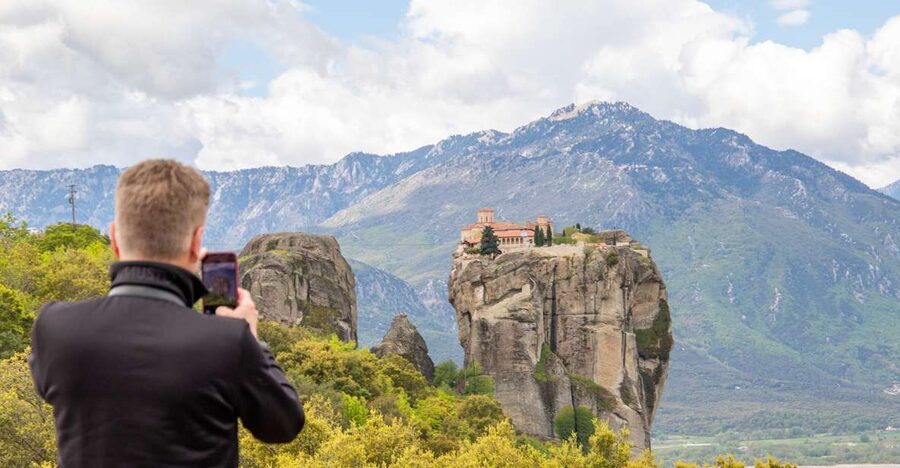 Athens to Meteora: Monasteries & Hidden Caves Bus Tour - Entering three monasteries