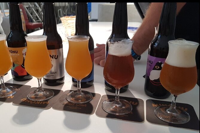 Beer Tasting at Mykonos Brewing Company - Five beers in the cave of the brewing Giants