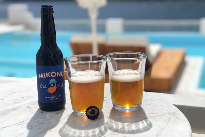 Beer Tasting at Mykonos Brewing Company - Yoshi and Margarita shape the experience