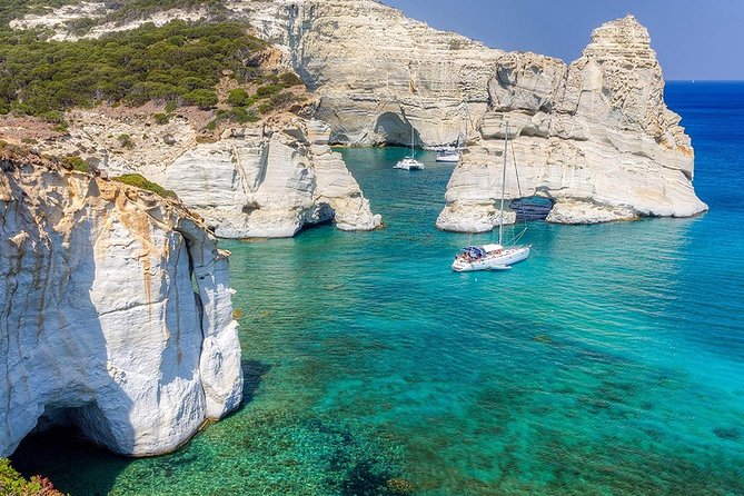 Best of Milos and Poliegos Catamaran snorkelling Cruise with BBQ - Seagull Islands, sulfur mines, and the old Milos shoreline