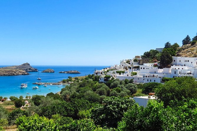 Boat Trip to LINDOS with Swimming Stops at Anthony Quinn's & Tsambika Bays - The long ride south to Lindos