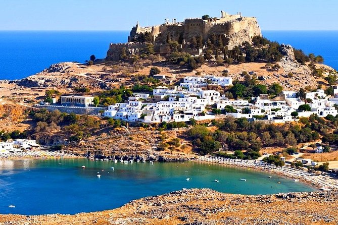 Boat Trip to LINDOS with Swimming Stops at Anthony Quinn's & Tsambika Bays - Starting early from Rhodes Harbor