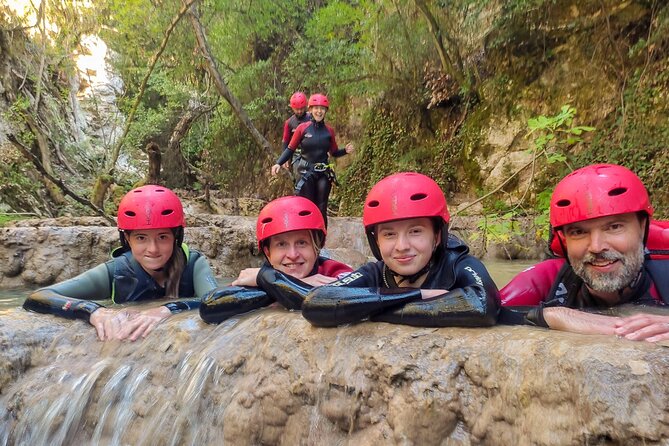 Canyoning and Zipline in Polylimnio Waterfalls - Swimming through the natural pools