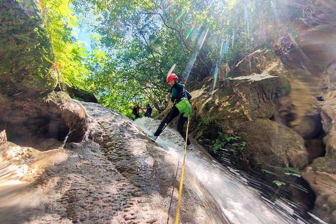Canyoning and Zipline in Polylimnio Waterfalls - What you get for $101.85