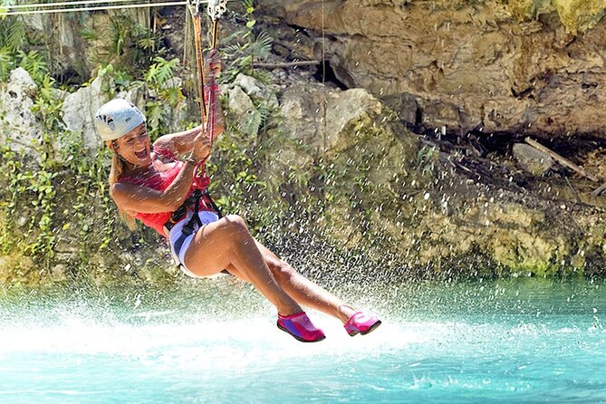 Canyoning and Zipline in Polylimnio Waterfalls - Abseiling beside and through the waterfalls