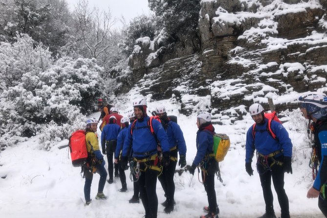 Canyoning trip at Zagori area of Greece - Section A - The 1.5-meter jump keeps the route playful