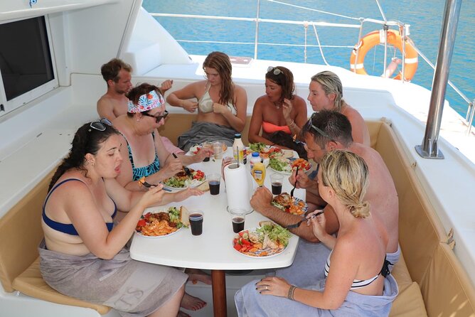 Catamaran Cruises Rhodes - 6 Hours Day Cruise ALL INCLUSIVE - Food, drinks, shade, and the onboard mood