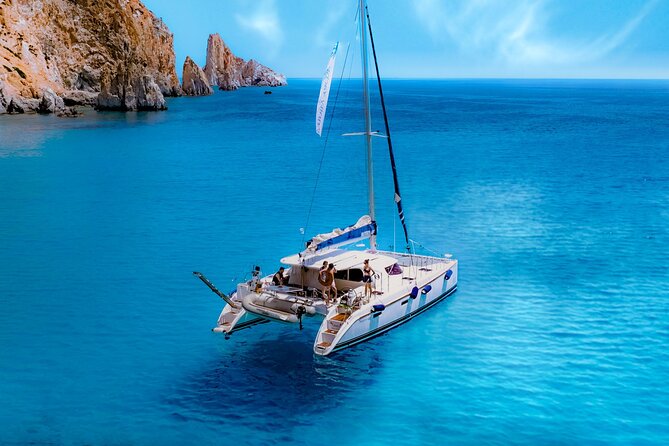 Catamaran Full-Day of Milos and Poliegos With Lunch & BBQ - Sykia cave and the limits of the route