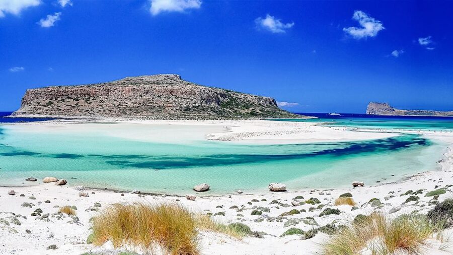Chania Areas/Kalyves:Gramvousa Island & Balos,Boat Tkt Extra - Gramvousa Island: fortress, beach, and rough ground