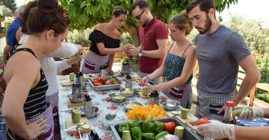 Chania: Authentic Cooking Class in the White Mountains - A short walk brings olive stories and farm life