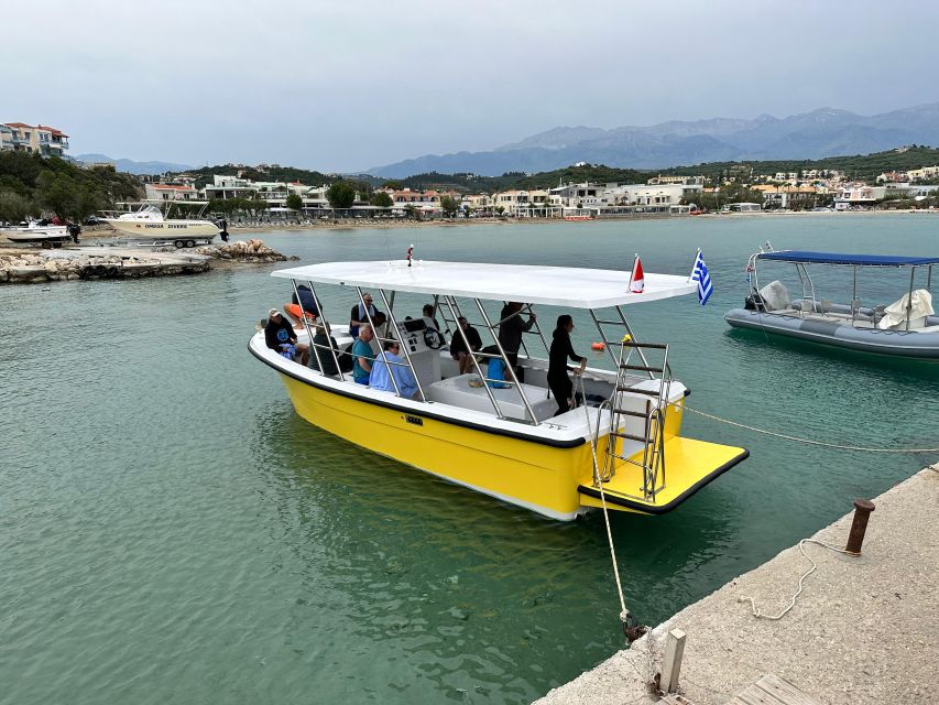 Chania: Boat Trip with Guided Snorkeling & Stand-Up Paddling - First snorkeling stop: clear water and local fish