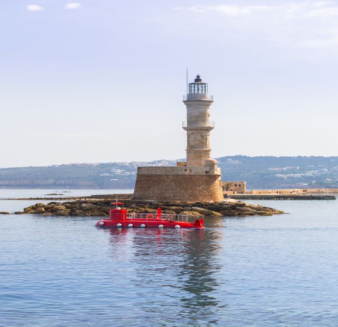 Chania: Semi-Submarine Boat Underwater Experience - A 10-meter boat with a small passenger load