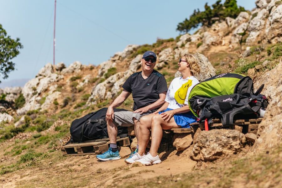 Chania: Tandem Paragliding Flight in Crete - Landing, pickup, and the return drive