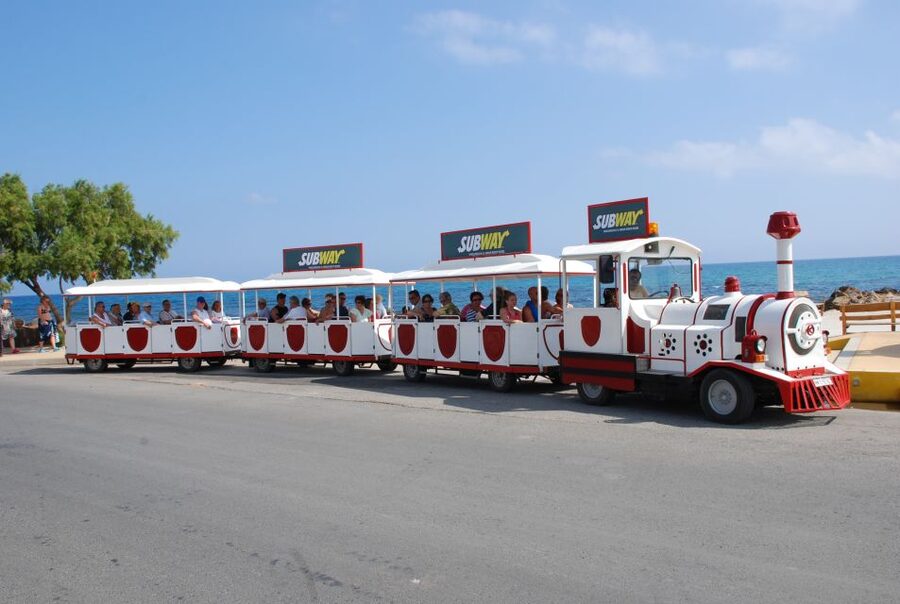 Chersonissos: Mini-Train City Highlights Tour - The port and its boats