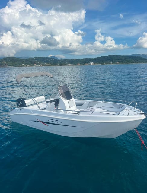 Corfu: Premium Boat Rental without Skipper - Canal d’Amour and its sea tunnel