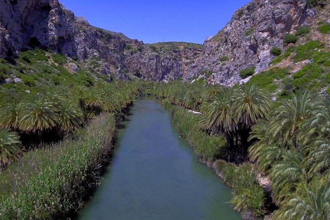 Cretan Safari – 4x4 Adventure to Preveli Beach with Lunch - Preveli Beach: palm trees, river water, and a steep walk