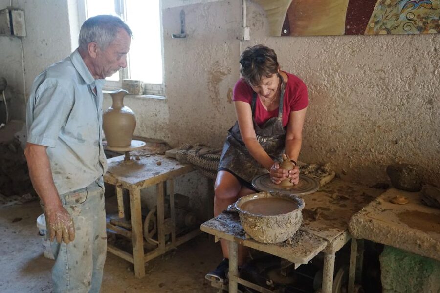 Crete: Full-Day Cretan Wines, Olive Oil, Raki and Food Tour - The raki distillery and its old wine press