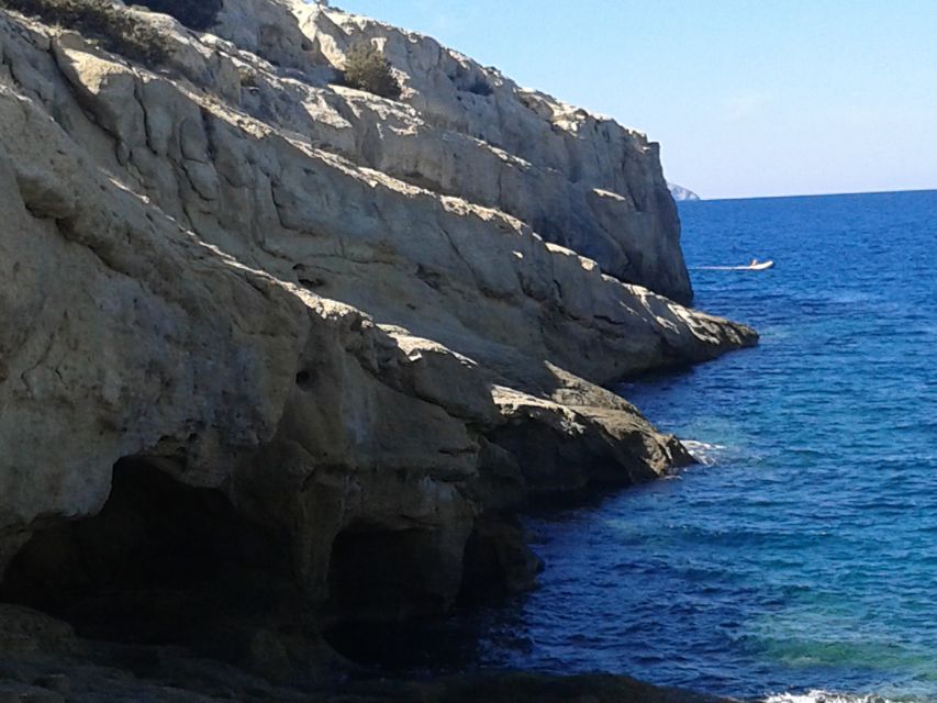 Crete: Matala Beach and Hippie caves, Red beach - Village streets, murals, and a Cretan lunch