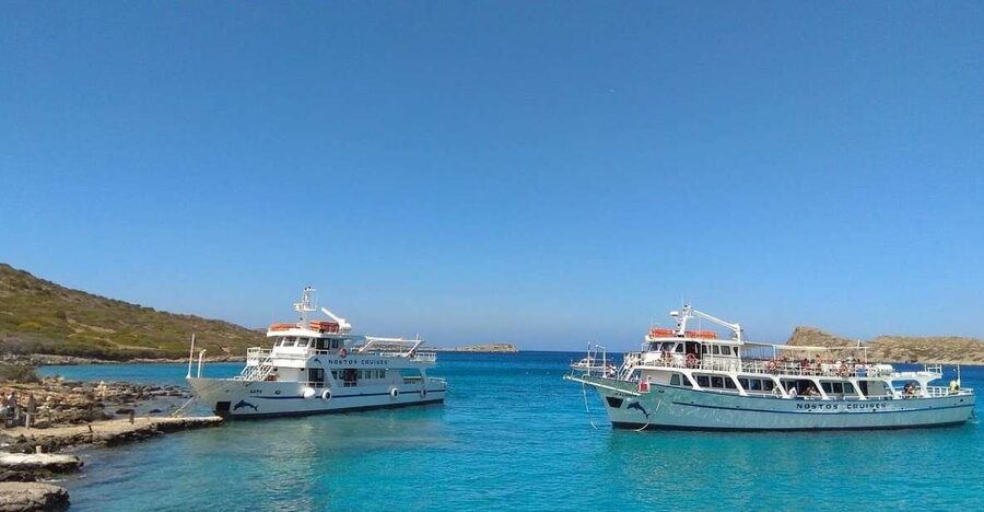 Crete: Mirabello Bay Cruise with Onboard Cocktail - Skistra Bay is the snorkeling stop