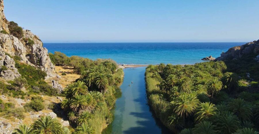 Crete: Preveli Tropical Beach and Palm Forest - The bus ride from Heraklion and the north coast