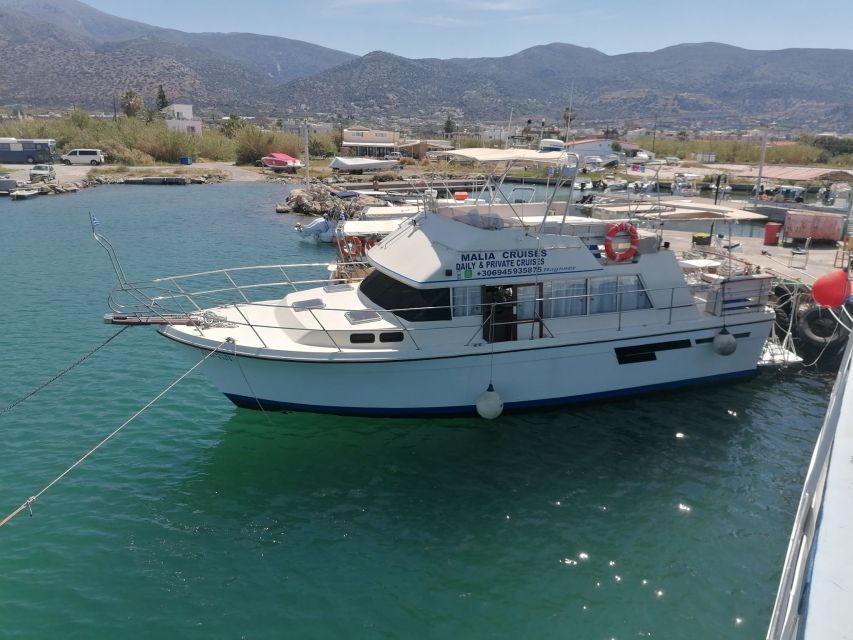 Crete: Snorkeling Boat Trip with Lunch and Transfer - The motor yacht and the coastal route