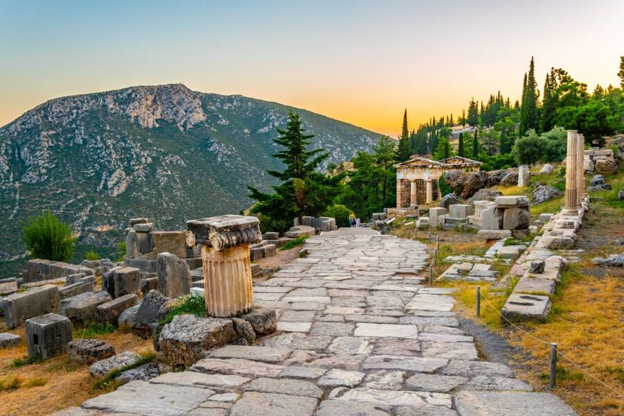 Delphi: Archaeological Site & Museum Ticket with Audio Tour - Treasury of the Athenians, a small building with a big role