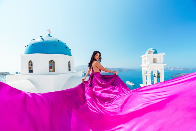 Exclusive Santorini Flying Dress Photoshoot with Pickup - Is $169.38 a fair price?