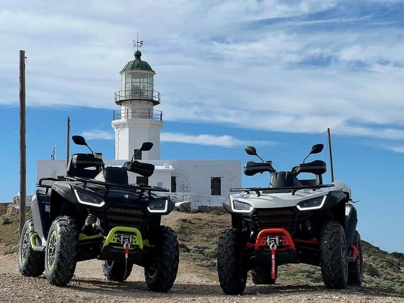 Explore Mykonos Island with a 650cc ATV / QUAD Tour - Armenistis Lighthouse at the northwestern tip