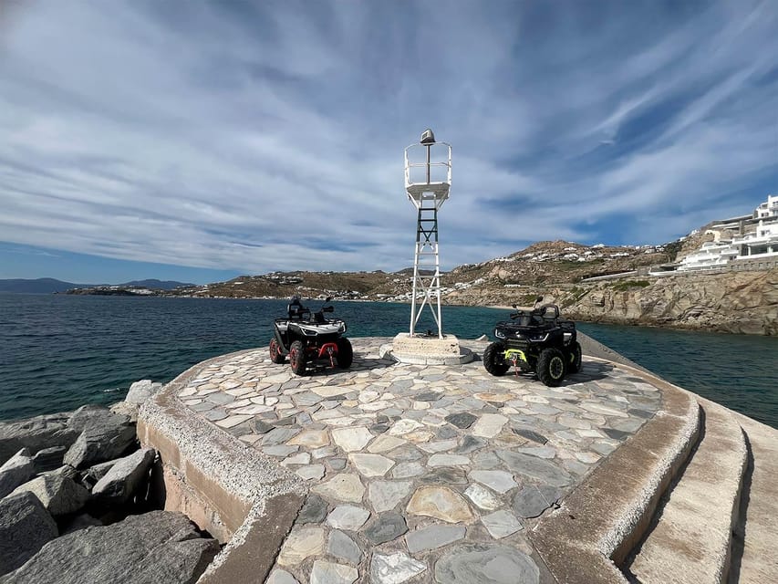 Explore Mykonos Island with a 650cc ATV / QUAD Tour - Spilia Agia Anna and the smaller stops