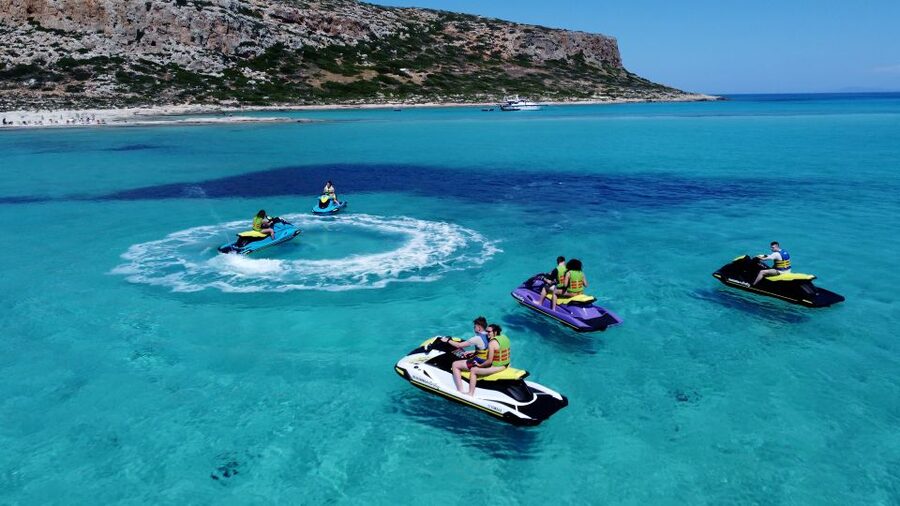 Falasarna: Jet Ski Safari to Balos Beach - One hour in the shallow water at Balos