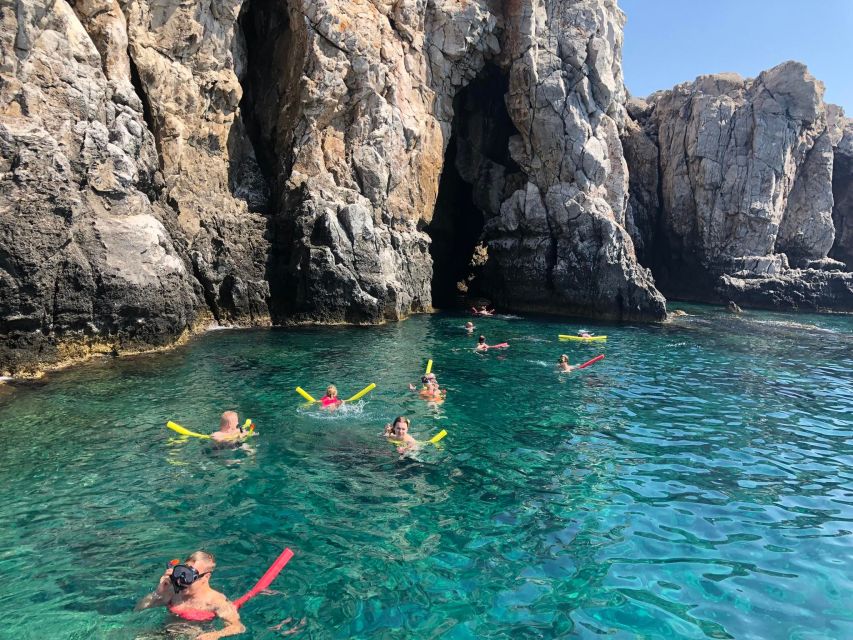 Faliraki: Boat Trip to Afantou Caves, Antony Quinn, Ladiko - Traganou Caves: your first chance to swim inside the rock