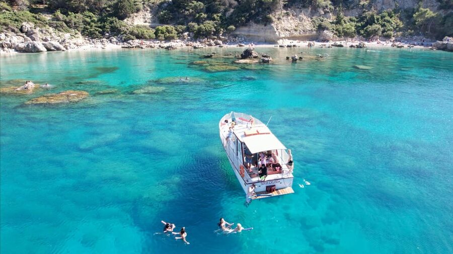 Faliraki: Boat Trip to Afantou Caves, Antony Quinn, Ladiko - Anthony Quinn Bay: the main event for snorkeling