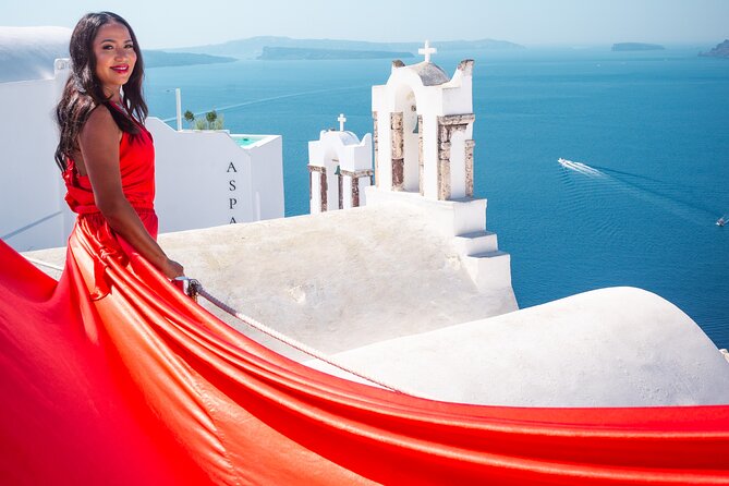 Flying Dress Santorini Photoshoot - Key points at a glance