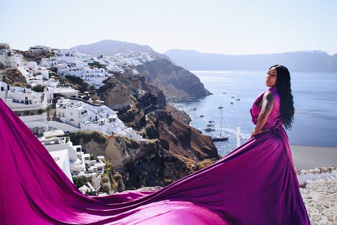 Flying Dress Santorini Photoshoot - What the Santorini photo session is really like